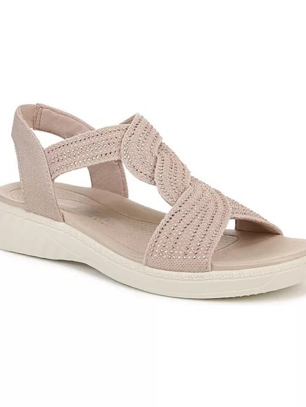 Bzees Lilly Bright Washable Braided Slingback Sandal - Blush Pink Sz 10 New $90